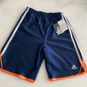 NWT Adidas Boys Navy/Orange Athletic Short-Size 7X